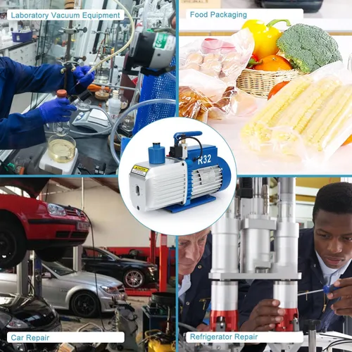 Miniatura 7 de stonylab Bomba de vacío, Bomba de aceite de paletas rotativas de dos etapas con función a prueba de explosiones R32, vacío máximo de 10-15 Pa
