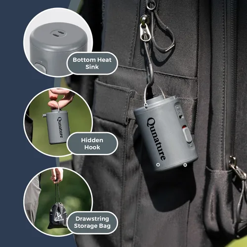 Miniatura 7 de Bomba de aire portátil para inflables, mini bomba eléctrica recargable de 4KPa, infla rápidamente para flotadores de piscina, anillos de natación