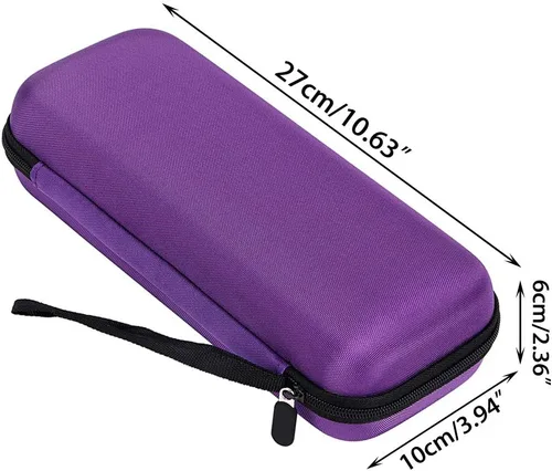 Miniatura 7 de Hipiwe Estuche organizador de aceites esenciales de EVA para 20 botellas de 0.2 onzas líquidas y 0.3 onzas líquidas, botellas estándar y rodantes