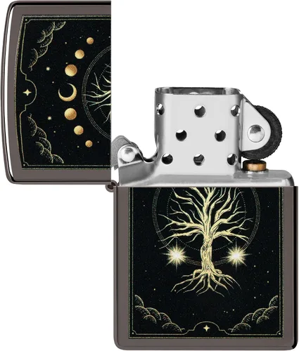 Miniatura 4 de Zippo Mystic Nature Design - Encendedor de bolsillo Black Ice