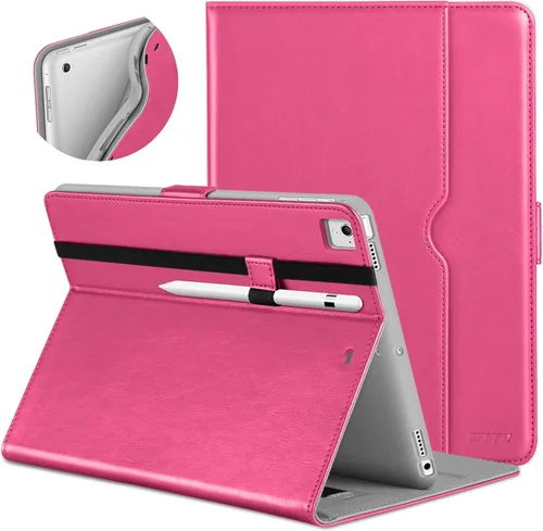 Miniatura 16 de DTTO para iPad de 9.7 pulgadas 5ª/6ª generación 2018/2017 con soporte para Apple Pencil, funda de piel premium con función atril para iPad de 9.7