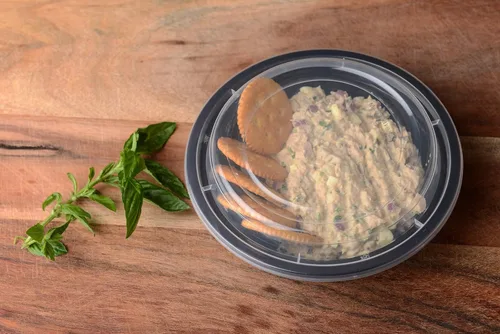 Miniatura 2 de Recipientes redondos de plástico para preparar comidas con tapas para microondas, 24 onzas, 50 unidades, certificado sin BPA, apilable