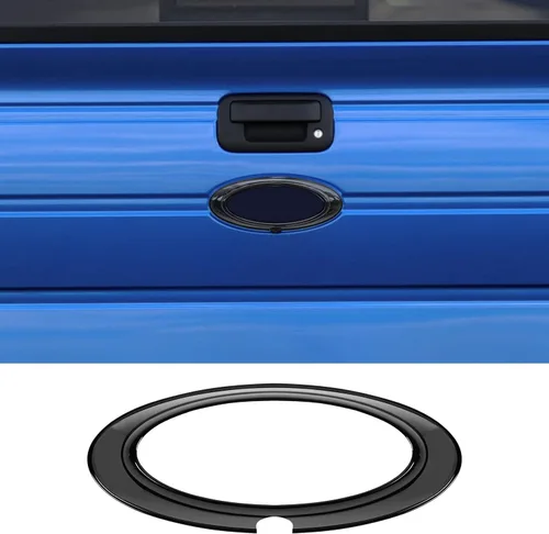 Cubierta de emblema para puerta trasera, decoración de logotipo trasero para maletero para Ford F150 F-150 Raptor 2009-2014 (Negro)