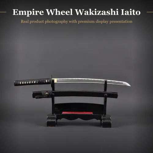 Miniatura 2 de Handmade Sword - Espada Katana de entrenamiento Iaido sin afilar de aleación de aluminio, hecha a mano, espada completa, vaina negra
