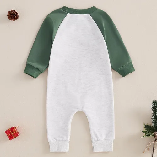 Miniatura 31 de FYBITBO Ropa de bebé niño niña Santa manga larga mono mameluco recién nacido primera Navidad traje de una pieza