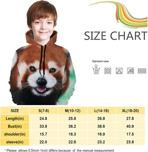 Miniatura 5 de Sudaderas con capucha y estampado 3D para niños y niñas