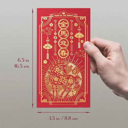 Miniatura 4 de Sobres rojos de año nuevo chino, 36 paquetes rojos de Año Nuevo Lunar 2026, Hong Bao con diseño de lámina dorada, sobres de dinero de regalo, año