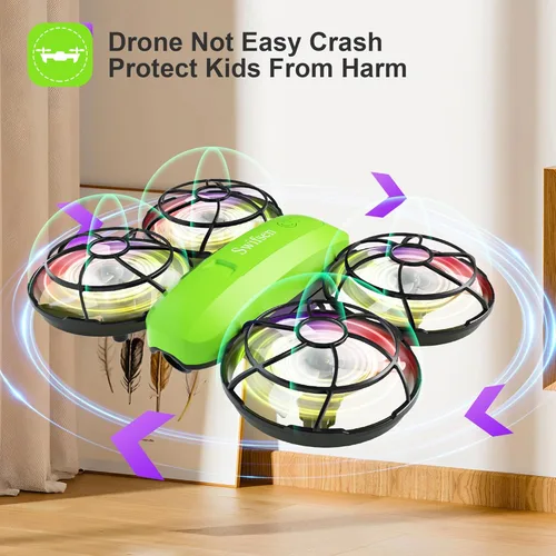 Miniatura 3 de Swifsen Dron para niños con cámara – Mini juguete RC para niños, principiantes, regalos de cumpleaños para niños y principiantes, juguete de luz