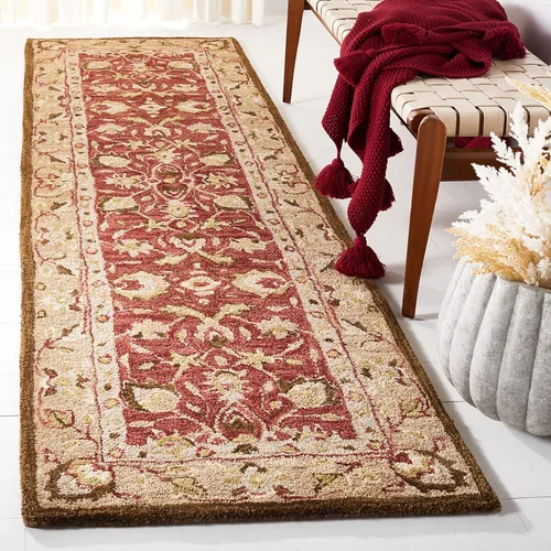 Miniatura 8 de SAFAVIEH Antiquity Collection - Alfombra decorativa de 3 x 5 pies, color marfil y beige, hecha a mano, lana tradicional, ideal para zonas de alto