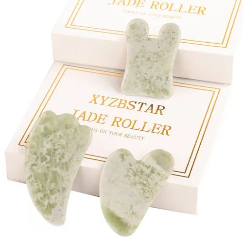 Miniatura 8 de Rodillo de jade para cara, masajeador facial para el cuidado de la piel, herramientas faciales Gua Sha para cara, cuello, ojos, reduce la hinchazón