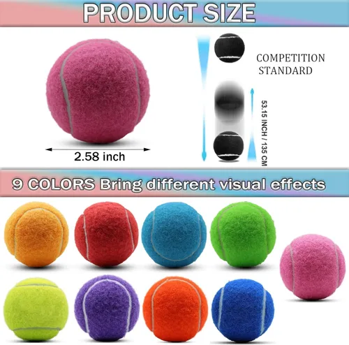 Miniatura 5 de SHYUJAJIE Pelotas de tenis, paquete de 6 pelotas de tenis de entrenamiento, pelotas de práctica de alta elasticidad para principiantes, pelotas
