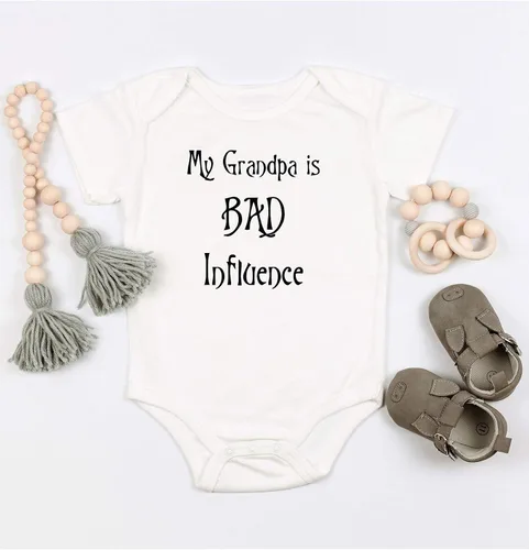 Miniatura 4 de My el abuelo Bad Influence" Custom Boutique Body de Onesie. Es