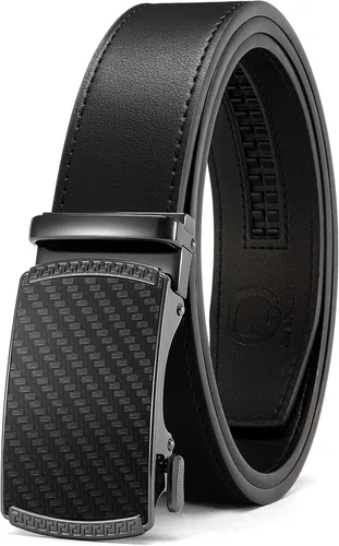 Miniatura 12 de CHAOREN Cinturón para hombre de cuero con trinquete - Ajuste personalizable, estilo sin esfuerzo (35 mm)
