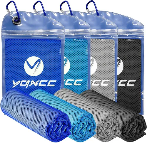 Miniatura 16 de YQXCC Paquete de 4 toallas refrescantes de 40 x 12 pulgadas, toallas de hielo frescas para cuello y cara, trapos de microfibra suaves
