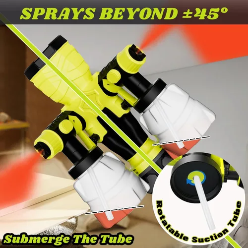 Miniatura 6 de Pulverizador de pintura inalámbrico para batería Ryobi de 18 V, pistola de pintura eléctrica HVLP con boquillas de 4 tamaños y 3 patrones
