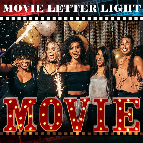 Miniatura 6 de Yoiemivy Letras con luz LED, letras de marquesina con brillantina plateada, letras del alfabeto brillante para decoración de fiestas, bares