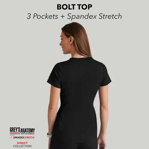 Miniatura 2 de BARCO Grey's Anatomy Spandex Stretch Direct - Camiseta médica con cuello en V para mujer