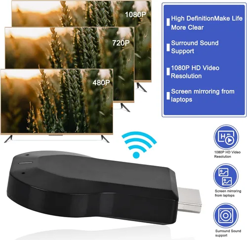 Miniatura 8 de HDMI Wireless Display Dongle Adapter - WiFi 4K&1080P Portable Transmitter, Streaming Media Video/Audio/File from Smartphone, Laptop to