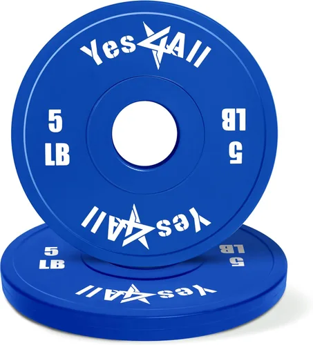 Miniatura 9 de Juego de placas de peso fraccional Yes4All, disponible en acero y goma, conjunto de 2/4/6 placas en tamaños de 1.25LB, 2.5LB o 5LB, micro placas