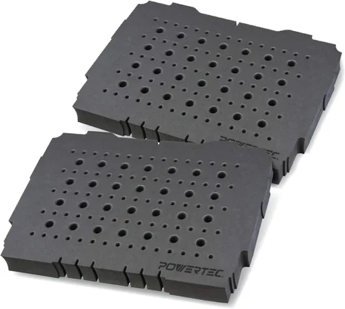 Miniatura 26 de POWERTEC 71869 Brocas de Router Kit de Incrustaciones de Latón Macizo con Plantilla de Mariposa 7 en 1 Pajarita Decorativa
