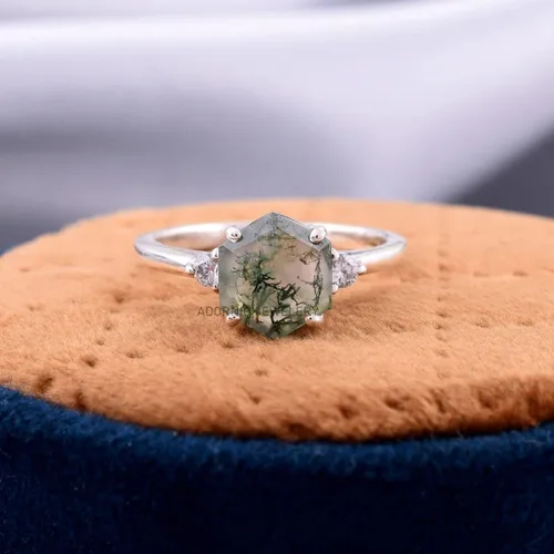 Miniatura 13 de Anillo de plata de ley 925 para mujer, anillo de diamantes de imitación de aguamarina de plata esterlina, anillo Art Deco de marzo, piedra natal