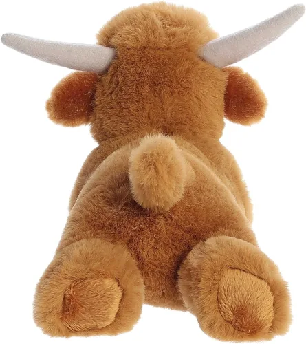 Miniatura 4 de Aurora® Adorable Mini Flopsie™ - Animal de peluche de vaca de las tierras altas, facilidad juguetona, compañeros atemporales, color marrón, 8