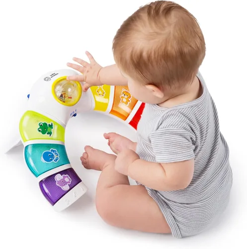 Miniatura 13 de Baby Einstein Glow & Discover - Juguete musical de barra de luz, estación de actividades, juguete para sentarse y boca abajo, juguete de aprendizaje