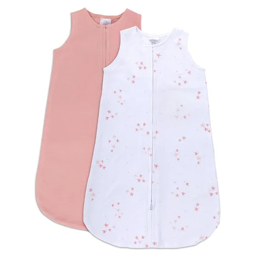 Miniatura 12 de Ely's & Co. Manta de algodón para bebé, saco de dormir de algodón 0-3,3-6, 6-12, 12-18 meses, juego de 2 unidades para bebé niño y niña, rosa, azul