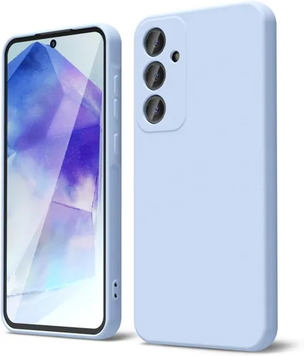 Miniatura 142 de oakxco Funda para teléfono Samsung Galaxy A12 con agarre de silicona líquida, linda delgada fina suave cubierta de gel de goma TPU lisa para mujeres