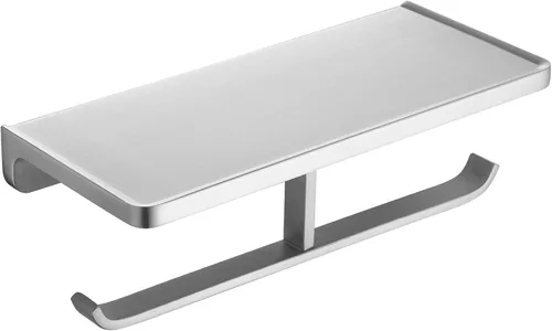Miniatura 14 de TRUSTMI Soporte de papel higiénico con estante para teléfono, accesorios de baño, dispensador de rollo de pañuelos, almacenamiento, montaje en Oro