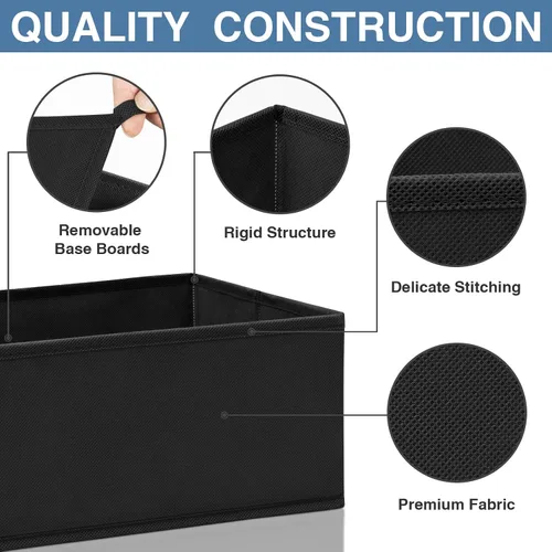 Miniatura 5 de Criusia Organizador de Cajones para Ropa Paquete de 12 - Organizadores de Closet Inodoros y Almacenamiento para Calcetines Ropa Interior Sostén