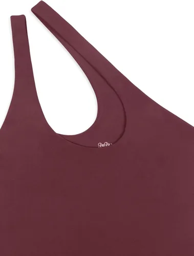 Miniatura 5 de REORIA - Body sexy para mujer, sin mangas, con corte frontal de un hombro y espalda descubierta