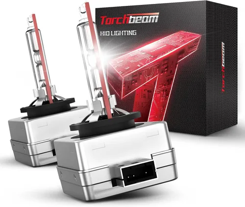 Torchbeam Bombillas HID D1S, 6000K blanco frío, distancia de iluminación del 150%, bombilla de xenón, diseño IP67 para reemplazar 66144 66140 85140