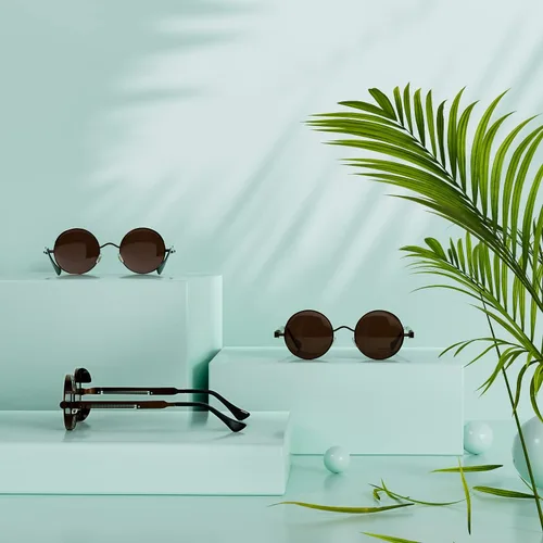 Miniatura 3 de ROCKNIGHT Gafas de sol Gothic Steampunk redondas polarizadas UV400 con protección unisex