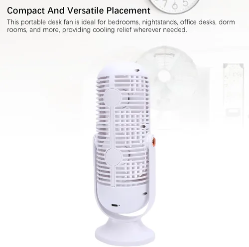 Miniatura 8 de Gonetre Ventilador de escritorio, ventilador de torre USB, enfriador de aire portátil, ventilador vertical, 5 velocidades, motor sin escobillas