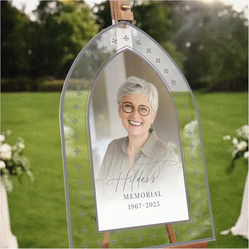 Miniatura 16 de Hecho a medida en la memoria amorosa fúnebre signo con foto (papel)