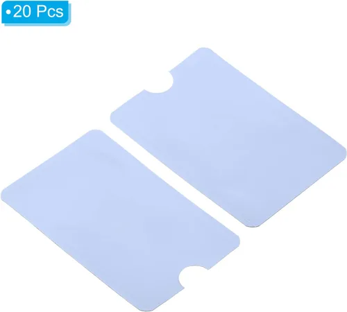 Miniatura 21 de PATIKIL Mangas de bloqueo RFID, fundas de aluminio para prevención de robo de identidad, fundas protectoras seguras para tarjetas de crédito, Negro