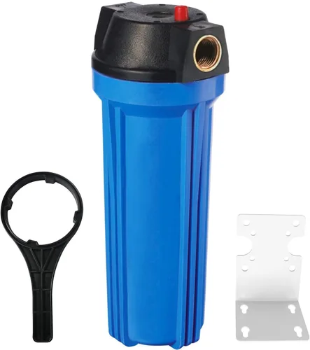 Miniatura 9 de Geekpure Carcasa delgada de filtro de agua para toda la casa de 10 pulgadas para filtro de 2.5 x 10 pulgadas, puerto de latón NPT de 3/4 pulgadas