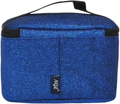 Miniatura 3 de NGIL Bolsa de cosméticos de viaje, bolsa organizadora de maquillaje para mujeres y niñas, Azul Rey Diamantina, Casual
