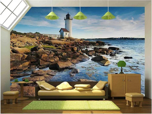 Miniatura 21 de wall26 - Paneles horizontales con patrón de ladrillo gris suave - Mural de pared, papel tapiz extraíble, decoración del hogar - 66x96 pulgadas