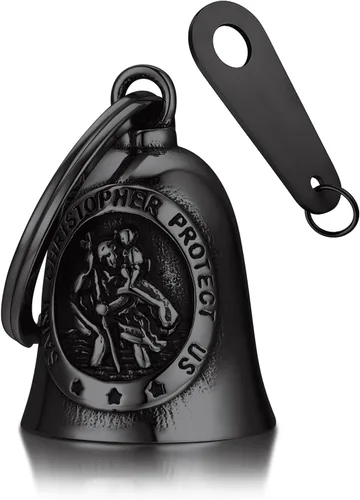 Miniatura 36 de Bandmax Llavero de motocicleta para motociclista, de acero inoxidable, campanas de guardián de conducción segura para motocicletas