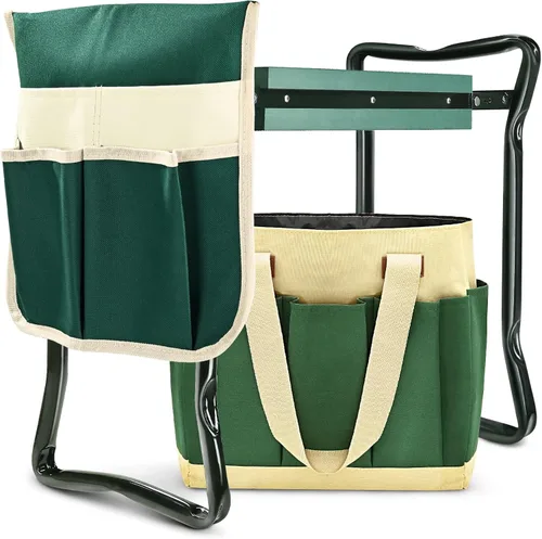 Miniatura 9 de Banco de Jardín KVR para Arrodillarse y Sentarse, Arrodillador y Asiento Plegable de Jardín Resistente, Ideas de Regalos de Jardinería para Mujeres