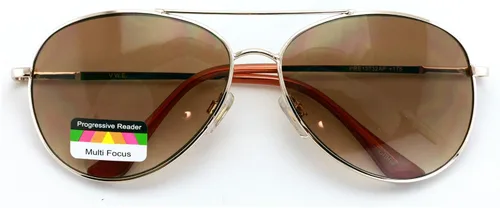 Miniatura 3 de Gafas de lectura progresivas sin línea de lágrima de metal, lentes de sol para lector trifocal