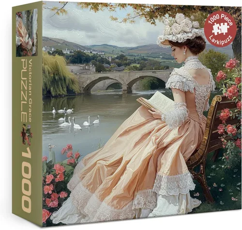 Miniatura 19 de Bonitos rompecabezas de hadas de flores para adultos, 1000 piezas, coloridos rompecabezas florales de plantas de primavera, rompecabezas escénico