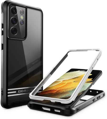 Miniatura 11 de ExoGuard Funda para Samsung Galaxy S21 5G con protector de pantalla, doble capa de protección de cuerpo completo Funda transparente para Samsung S21