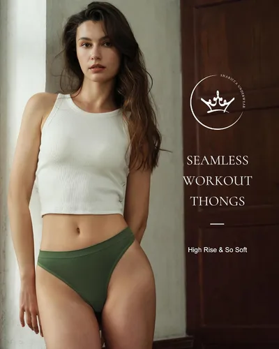 Miniatura 3 de SHARICCA - Tangas sin costuras para mujer, sexy, transpirables, sin rastros, ropa interior, mujer, paquete múltiple