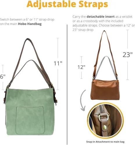 Miniatura 2 de Joy Susan - Bolsa clásica 2 en 1 para mujer, estilo hobo