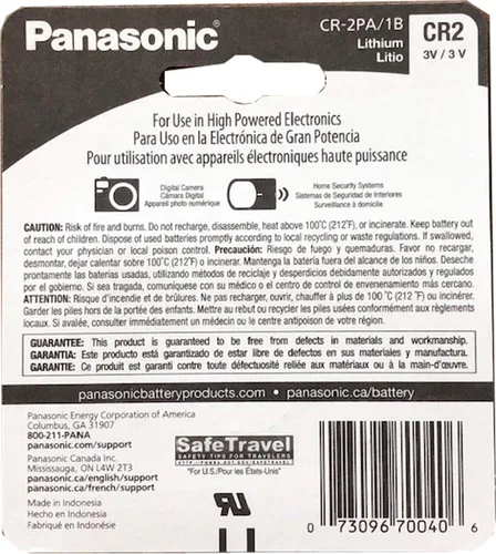 Miniatura 2 de 5X Panasonic 3V CR-2 batería fotográfica sustituye a 5046LC 6206 CR1025 RLCR2-L VCR2NP
