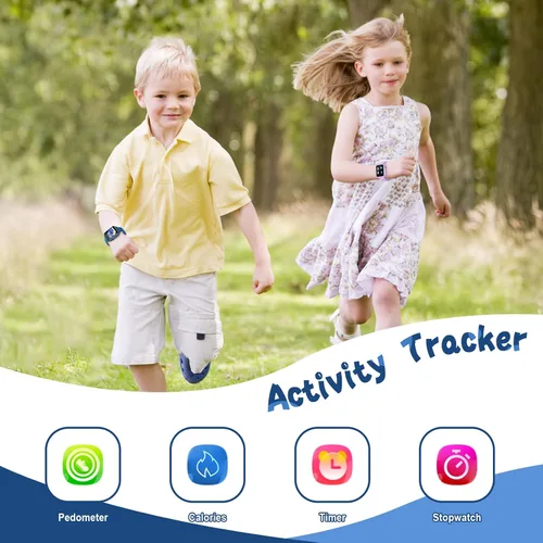 Miniatura 6 de Sedzofan Reloj inteligente para niños con 24 juegos de rompecabezas, pantalla táctil HD, cámara, reproductor de música, podómetro, despertador