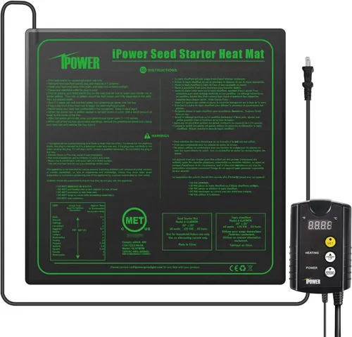 Miniatura 27 de iPower Tapete térmico de siembra de 10 x 20.75 pulgadas con película de carbono mejorada, almohadilla de inicio de germinación de plantas